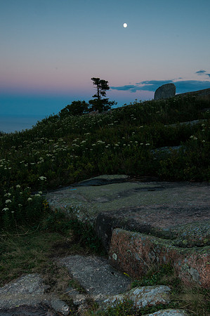 Moonrise On Cadillac Mountain